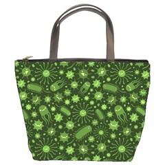 Seamless Pattern With Viruses Bucket Bag