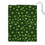 Seamless Pattern With Viruses Drawstring Pouch (4XL) Front