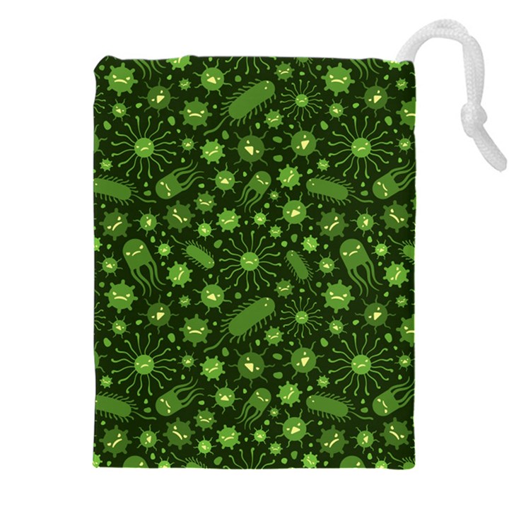 Seamless Pattern With Viruses Drawstring Pouch (4XL)