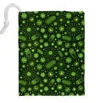 Seamless Pattern With Viruses Drawstring Pouch (4XL) Back