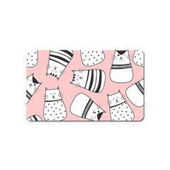 Cute Cats Cartoon Seamless-pattern Magnet (name Card) by Apen
