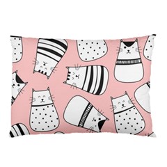 Cute Cats Cartoon Seamless-pattern Pillow Case