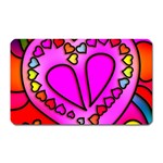 Stained Glass Love Heart Magnet (Rectangular) Front