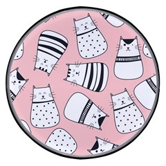 Cute Cats Cartoon Seamless-pattern Wireless Fast Charger(black) by Apen