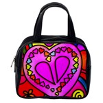 Stained Glass Love Heart Classic Handbag (One Side) Front
