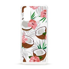 Seamless Pattern Coconut Piece Palm Leaves With Pink Hibiscus Samsung Galaxy S20 6 2 Inch Tpu Uv Case by Apen