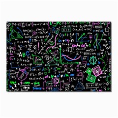 Math Linear Mathematics Education Circle Background Postcard 4 x 6  (pkg Of 10) by Apen