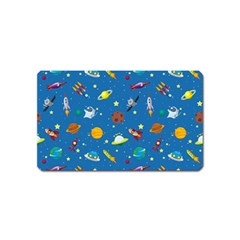 Space Rocket Solar System Pattern Magnet (name Card) by Apen