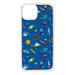 Space Rocket Solar System Pattern iPhone 14 TPU UV Print Case Front