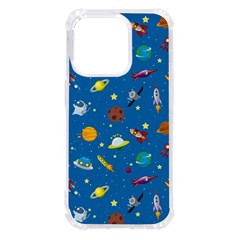 Space Rocket Solar System Pattern Iphone 14 Pro Tpu Uv Print Case by Apen