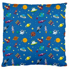Space Rocket Solar System Pattern 16  Baby Flannel Cushion Case (two Sides)
