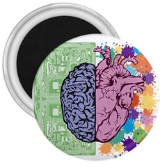 Brain Heart Balance Emotion 3  Magnets