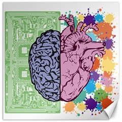 Brain Heart Balance Emotion Canvas 16  X 16  by Maspions