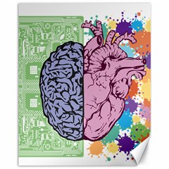 Brain Heart Balance Emotion Canvas 11  X 14  by Maspions