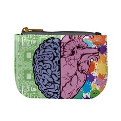 Brain Heart Balance Emotion Mini Coin Purse