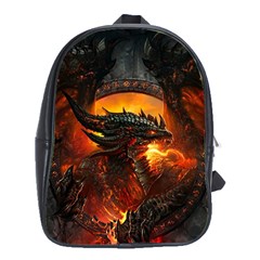 Dragon Fire Fantasy Art School Bag (xl)