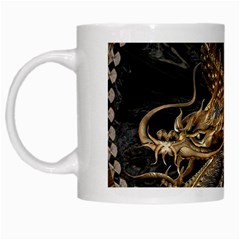 Fantasy Dragon Pentagram White Mug by Maspions