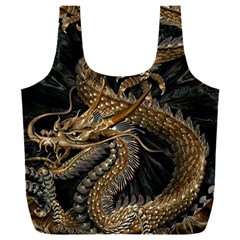 Fantasy Dragon Pentagram Full Print Recycle Bag (xxl) by Maspions