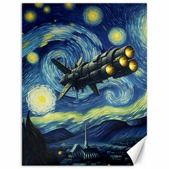 Spaceship Starry Night Van Gogh Painting Canvas 12  X 16  by Maspions