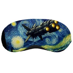 Spaceship Starry Night Van Gogh Painting Sleep Mask by Maspions