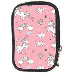 Cute Unicorn Seamless Pattern Compact Camera Leather Case