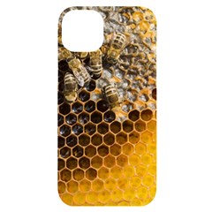 Honeycomb With Bees Iphone 14 Plus Black Uv Print Case by Apen