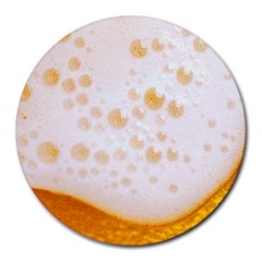 Beer Foam Texture Macro Liquid Bubble Round Mousepad