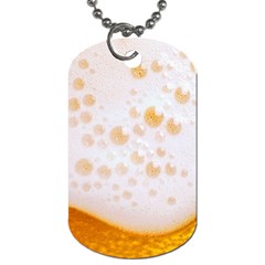Beer Foam Texture Macro Liquid Bubble Dog Tag (two Sides)