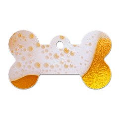 Beer Foam Texture Macro Liquid Bubble Dog Tag Bone (two Sides)