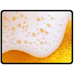 Beer Foam Texture Macro Liquid Bubble Fleece Blanket (large)