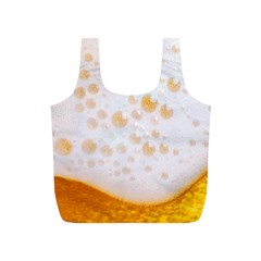 Beer Foam Texture Macro Liquid Bubble Full Print Recycle Bag (s)