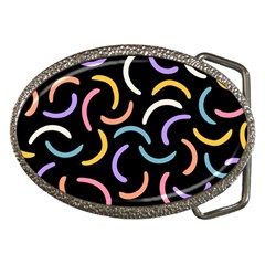 Abstract Pattern Wallpaper Belt Buckles