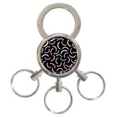 Abstract Pattern Wallpaper 3-ring Key Chain