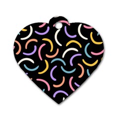 Abstract Pattern Wallpaper Dog Tag Heart (two Sides)