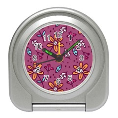 Flowers Petals Leaves Foliage Travel Alarm Clock