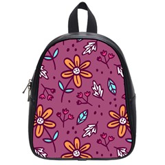 Flowers Petals Leaves Foliage School Bag (small)