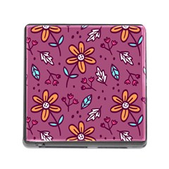 Flowers Petals Leaves Foliage Memory Card Reader (square 5 Slot)