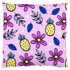 Flowers Petals Pineapples Fruit Large Cushion Case (two Sides)