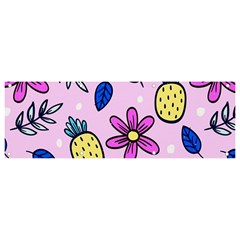 Flowers Petals Pineapples Fruit Banner And Sign 9  X 3 