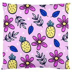 Flowers Petals Pineapples Fruit 16  Baby Flannel Cushion Case (two Sides)