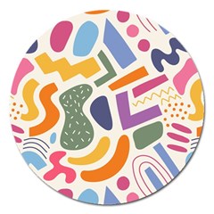 Abstract Pattern Background Magnet 5  (round)