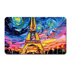 Eiffel Tower Starry Night Print Van Gogh Magnet (rectangular) by Maspions