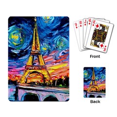 Eiffel Tower Starry Night Print Van Gogh Playing Cards Single Design (rectangle)