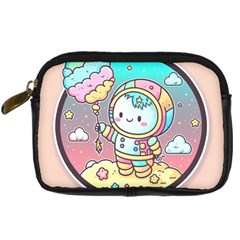 Boy Astronaut Cotton Candy Childhood Fantasy Tale Literature Planet Universe Kawaii Nature Cute Clou Digital Camera Leather Case