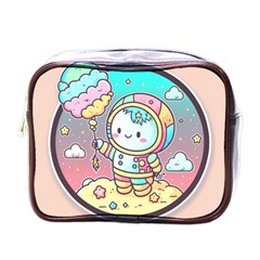 Boy Astronaut Cotton Candy Childhood Fantasy Tale Literature Planet Universe Kawaii Nature Cute Clou Mini Toiletries Bag (one Side) by Maspions