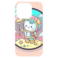 Boy Astronaut Cotton Candy Childhood Fantasy Tale Literature Planet Universe Kawaii Nature Cute Clou Iphone 14 Pro Black Uv Print Case by Maspions