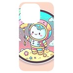 Boy Astronaut Cotton Candy Childhood Fantasy Tale Literature Planet Universe Kawaii Nature Cute Clou iPhone 14 Pro Black UV Print Case Front