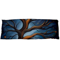 Tree Branches Mystical Moon Expressionist Oil Painting Acrylic Painting Abstract Nature Moonlight Ni Body Pillow Case (dakimakura)