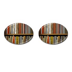 Book Nook Books Bookshelves Comfortable Cozy Literature Library Study Reading Reader Reading Nook Ro Cufflinks (oval) by Maspions