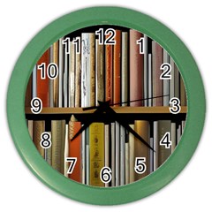 Book Nook Books Bookshelves Comfortable Cozy Literature Library Study Reading Reader Reading Nook Ro Color Wall Clock by Maspions